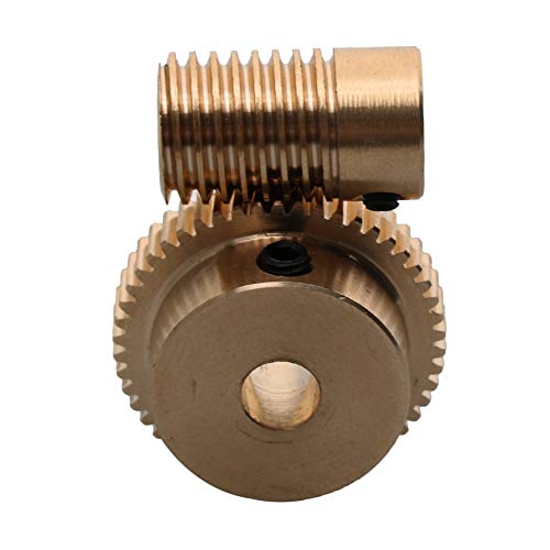 Cnbtr M6180801087 0.5 Modulus Brass Gear Shaft Set 6Mm Hole Dia + 50T Brass Wheel Set 1:50 Reduction Ratio thumb #2
