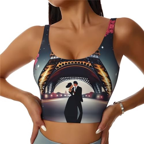 Gilet de sport femme imprimé Paris pour yoga et fitness HYTTER