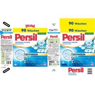 Persil Pulver Universal Morgenfrische Tiefenrein Waschmittel (90 Waschladungen), duftendes Vollwaschmittel für reine Wäsche und hygienische Frische für die Maschine, effektiv von 20 °C bis 95 °C