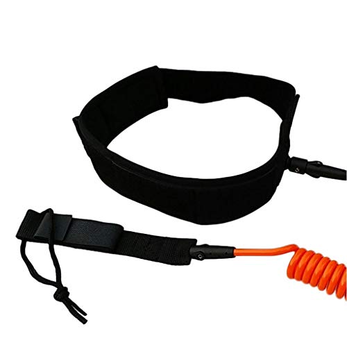 menolana 3 m 7 mm correia enrolada SUP – Duplo aço inoxidável – para surfe e prancha inflável de pé