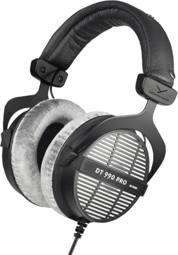 beyerdynamic DT 990 PRO Over-Ear Studio Monitor Headphones - Open-Back Stereo Construction, Wired...