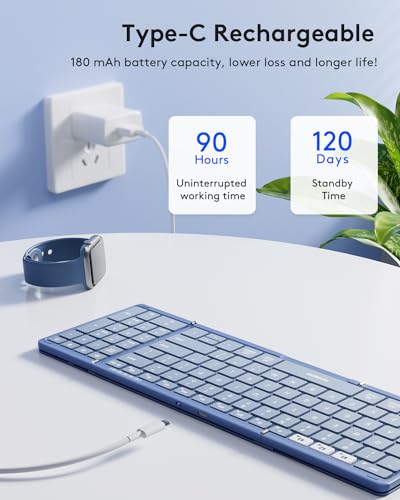 Samsers Foldable Bluetooth Keyboard With Numeric Keypad thumb #4