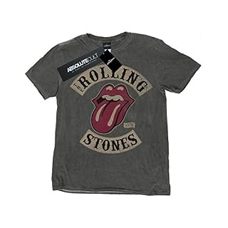 Absolute Cult Rolling Stones Homme Tour 78 Lavé T-Shirt Charbon Medium - Les Beatles, Paul McCartney, John Lennon, RIngo Starr, George Harrison Absolute Cult Rolling Stones Homme Tour 78 Lavé T-Shirt Charbon Medium – Image 2
