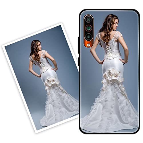 Sunrive Funda Personalizada Compatible con Meizu 16T, Carcasa Personalizable para tu móvil con Foto Imagen Frase o Texto-(Silicone Frontera+Cristal Templado Posterior)