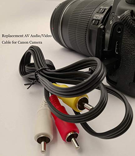 Aiivioll Cable de repuesto AVC-DC400ST estéreo AV Audio Video RCA compatible con cámaras Canon SLR EOS 1D, 1D X, 500D, 550D, 5D Mark III, 600D, 60D, 650D, 700D, 7D y más (1,2 m)