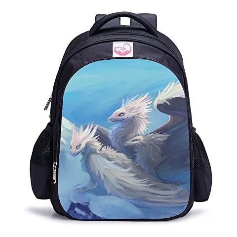 College School Bag Dragon Small Kids Backpack Classic backpack Unisex Outdoor Hiking Backpack Handy Foldable Cycling Camping 17 inches Cover