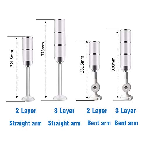 Miniatura 6 de Lámpara de advertencia LED de aluminio Led 3 Luz indicadora de color 3W 24V Máquina de taller Señal Zumbador Pila Torre Luz Alarma (24V)