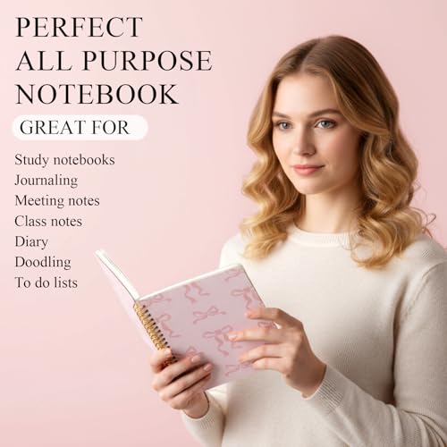 Carnet rose A5 de qualité supérieure avec reliure à spirale - 6