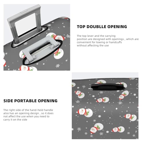 Travel Luggage Cover Christmas Xmas Santa Snowflake Fashion Washable Baggage Suitcase Protector Fit For Luggage Small4