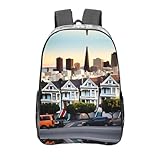 AZXMGOP Transparenter Rucksack mit San Francisco-Druck, für den täglichen Gebrauch, Stadion, Veranstaltungen, Reisen, Schule, Bücher, Laptops, durchsichtig, One size