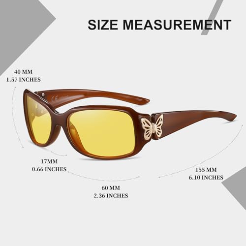 Image of HAOLOTA Night Vision Glasses for Driving Anti Glare, Polarized Nighttime Safety Glasses for Women Men UV400 Protection