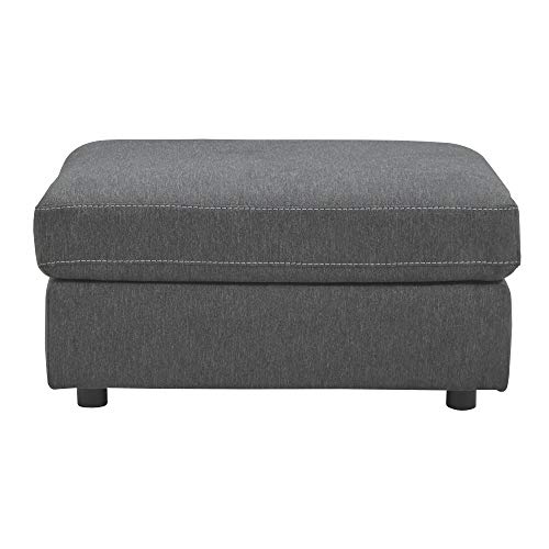 Signature Design By Ashley Candela Modern Square Oversized Ottoman, Dark Gray #TOP3