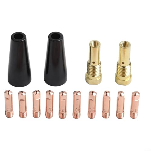Kit de boquilla sin gas con puntas de contacto para 14AK para soplete de soldadura MB14, construcción robusta y características mejoradas de resistencia al calor