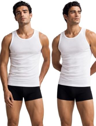 Van Heusen Men’s White Cotton Vest – Pack of 2 |Antibacterial 100% Combed Cotton | Moisture‑Wicking, Stay‑Fresh Technology, Soft Handfeel | Extended Length |Doesn’t lose shape | Regular Fit Sleeveless Innerwear | Style 10071