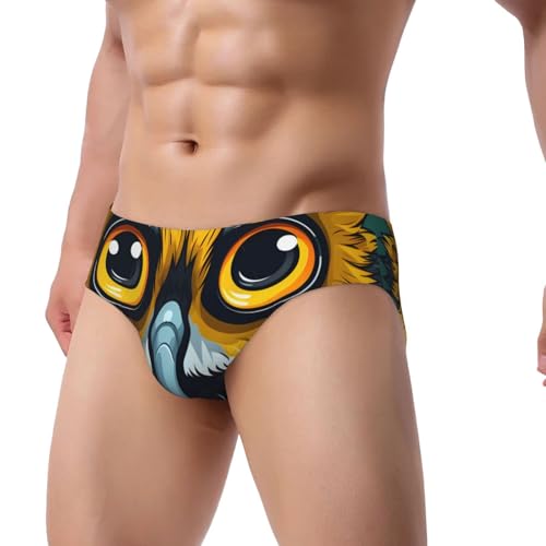 Cute Owl Print Men'S Briefs Triangle Bikinis Underwear Print Breathable Briefs S-XXXL4