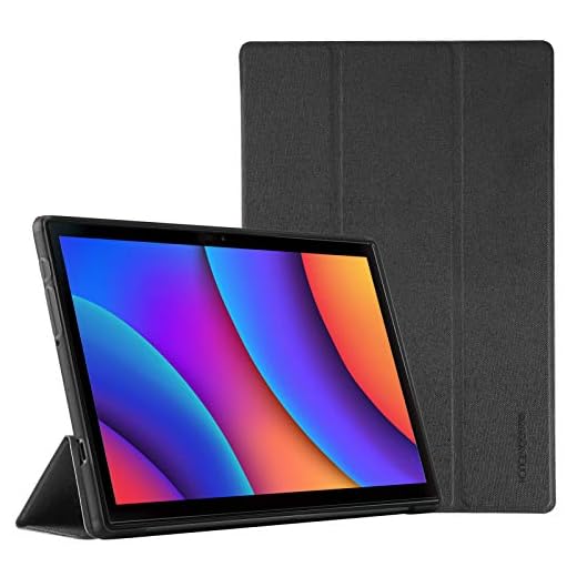 Dragon Touch 10 inch Tablet Case for Notepad 102 and Notepad T10M, Trifold Stand Shell Folio Case Cover, Grey (not Include Tablet)