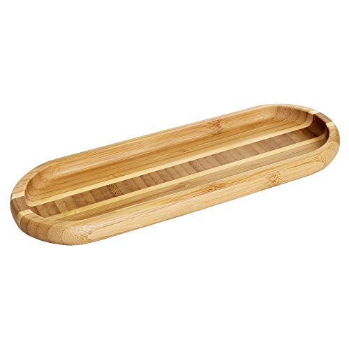 Totally Bamboo Catch-All Spoon Rest Bamboo with Inlay Design 10 x 35