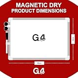 G4GADGET A3 Magnetic Whiteboard 30x40cm Double Sided – Dry Erase Small White Board with 1 Marker & 2 Magnets – Desktop Writing Board for Office, School, Home, Teachers & Kids - Image 5