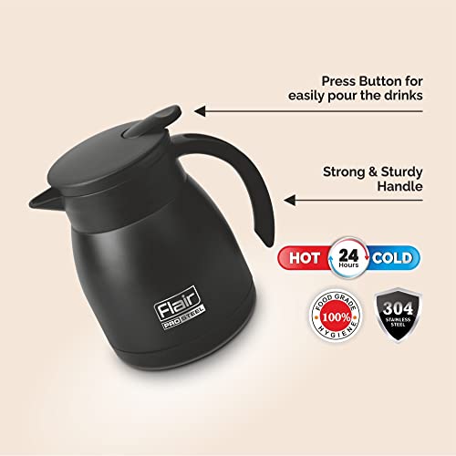 Image of Flair Cafe Vacuum Insulated Steel Kettle 500 ML (Black)