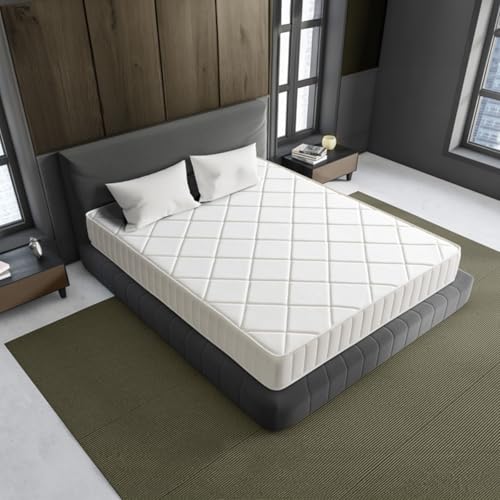 Opiniones de Venta de colchones matrimoniales los mejores 5. 49 Mobi Colchón Matrimonial Modelo Harper - Confort Viscoelástico Transpirable en Color Blanco