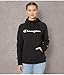 Champion womens Classic Script Logo, Powerblend Fleece Hoodie Hooded Sweatshirt, Black-y08113, Medium US