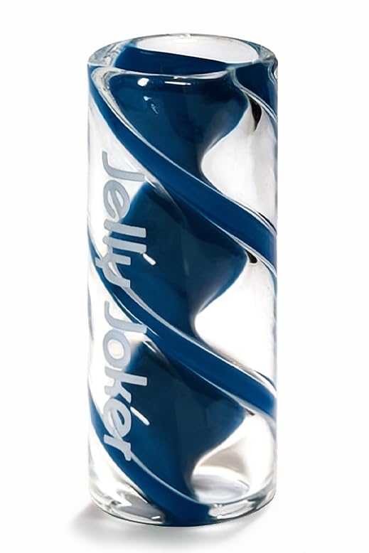 Jelly Joker wiederverwendbarer Ø12mm Glastip gedreht mit Spirale (Dark Blue)