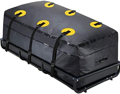 MODOKIT Cargo Carrier Bag 100% Waterproof 60"x24"x26" (22 Cu Ft) Hitch Bag Include 6 Reinforced Straps Fits Car Truck SUV Vans with Basket Hitch Mount