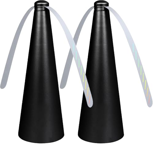 Kit com 2 Ventiladores Repelente de Mesa Espanta Moscas e Mosquitos, Festas, Refeições ao Ar Livre,