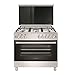 Westpoint 90X60 Cm Freestanding Gas Cooker with 5 Burners Cast Iron Support, Large Capacity Oven with Fan, Grill Function,Timer, Full Safety, Double Glass Oven Door, Auto Ignition, WCLR-9650G0CIID