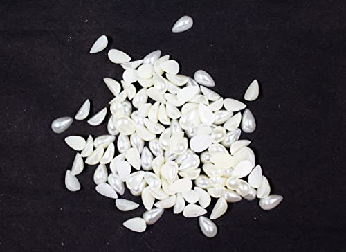 Image of Leaf Half Cut Pearls Beads Moti for Craft Jewellery Embroidery Making Purpose Round Shape Moti. (500)