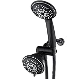 Hydroluxe 1763 Handheld Showerhead & Rain Shower Combo. High Pressure 24 Function 4" Face Dual 2 in