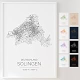 Mapdify Solingen personalisiertes Stadtposter, dein 
