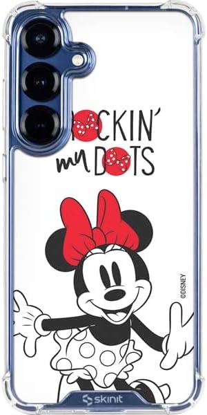 Skinit Clear Phone Case Compatible with Galaxy S25 - Officially Licensed Disney Minnie Mouse Rockin My Dots Design
