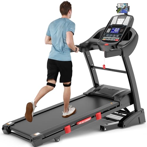 Image of Portable Folding Treadmill for Home Office with 15Auto Incline, 300lbs Capacity, 10MPH Fast Speed, 64+3+3+1 Programs
