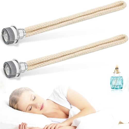 2 Stück Duftlampe Docht mit Katalytischem Brenner Duft - 16 cm Öllampen Docht Duft Öllampe Docht Ersatz-Docht mit Brenner Lampe Ersatzdocht Öllampen, für Raumluft Verbessern Aromatherapie