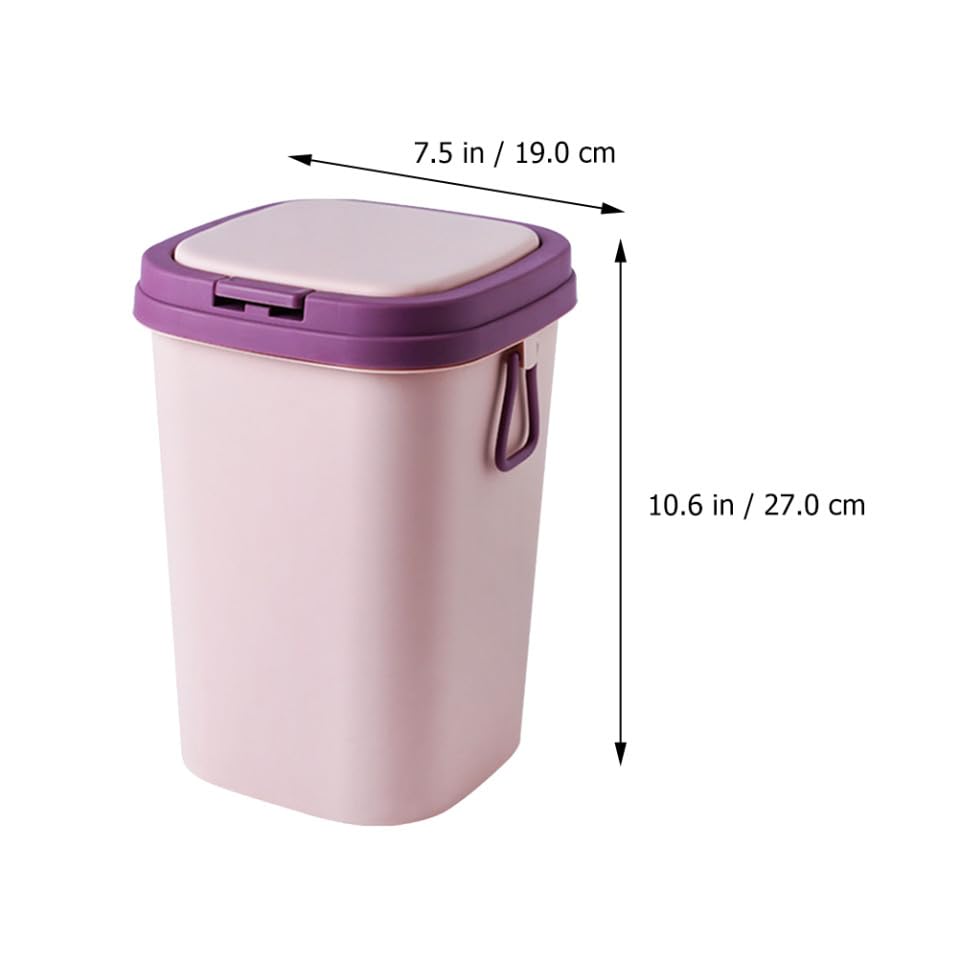 Caneca de basura Happyyami con tapa y diseño compacto miniatura 2