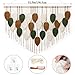KHOYIME Large Macrame Wall Hanging Boho Woven Tapestry, Chic Home Decor Modern Bohemian Handmade Leaf Feather Wall Art Decorations for Apartment Living Room Bedroom Nursery Backdrop 51.5