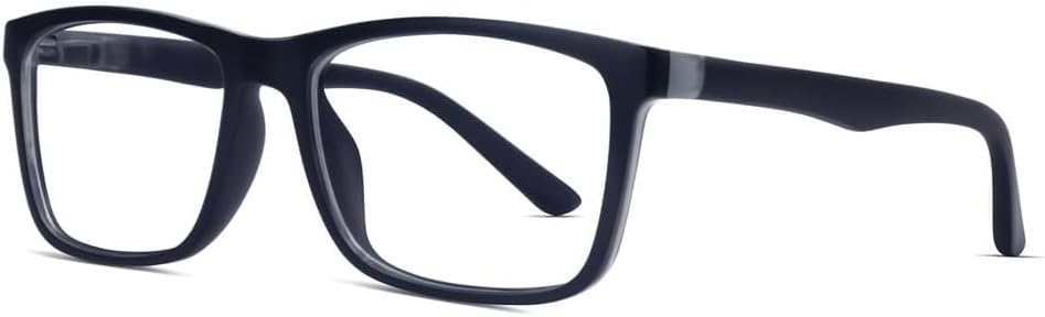 - UV Protection Glasses Blue Cut Blocking Harmful Rays Glasses for Men & Women Zero Power Computer Specs Eye Protection Lightweight Frame with Case & Cleaning Cloth Square