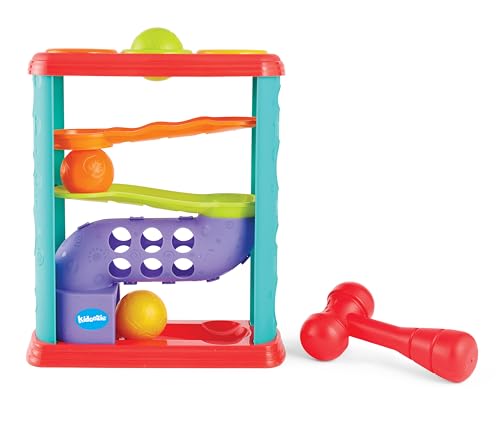 Kidoozie Pound-A-Ball Tower - Baby Ball Drop & Hammer Toy - Safe Sensory Toy for Ages 12m+