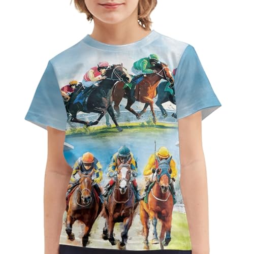 Image of Kids Graphic T-Shirt Boys Girls Novelty Tees Top Short Sleeve Shirts Summer Blouses 3-16