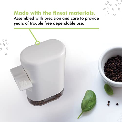 Peppermate Traditional Pepper Mill 723 - Turnkey High Volume Salt And Gourmet Peppercorn Grinder (White) #TOP3