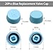 SeonFook 20Pcs Blue Replacement Valve Caps for Car Air Conditioning, Leakproof R134a AC System Charging Port Caps Valves Air Conditioning caps with 10 Caps Low Side Port, 10 Caps High Side Port