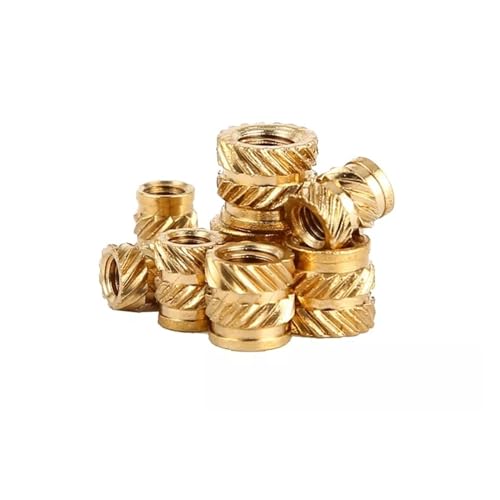3D真鍮ナットを印刷し、 真鍮ローレット加工ヒートセットねじインサートナット(3Dプリント埋め込み部品用)M2-M6複数サイズ(Length 9.5mm,M4xOD6.0 (30Pcs))