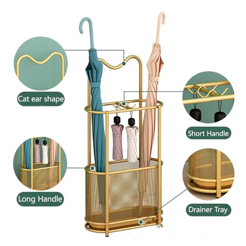 Porte-parapluie métallique compartimenté pour stopper l'eau au sol - 4