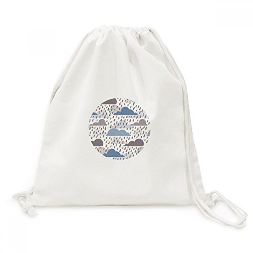 Sac cordon nuage pluie météo motif toile idéal pour voyage et sorties