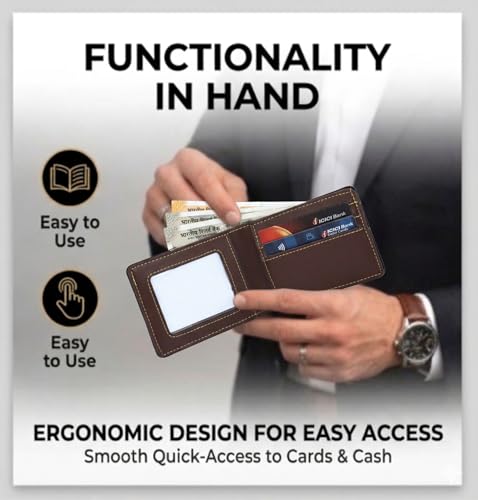 Image of Customized Wallet for Men with Name & Charm (Black) | Personalised Stylish Leather Wallet for Boy | Personalized Unique Gift with Card Slots & Cash Compartment for Boys, Employees