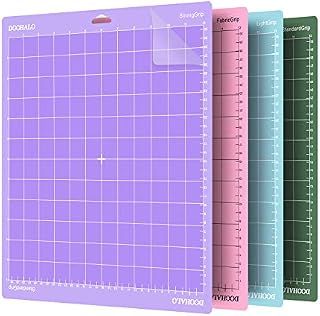 DOOHALO Cutting Mat for Cricut Maker and Cricut Explore Air2/One Smart Cutting Machine Expression 3 Pack Replacement Variety Adhesive Vinyl Blue Mats 12 X 12 inch (30.5cm X 30.5cm) Lightgrip