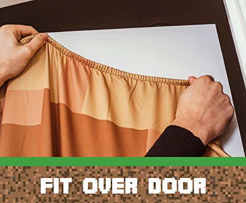 Minecraft Oakdoor Fabric Door Cling, Brown, 208.3L x 86.4W cm - Image 3