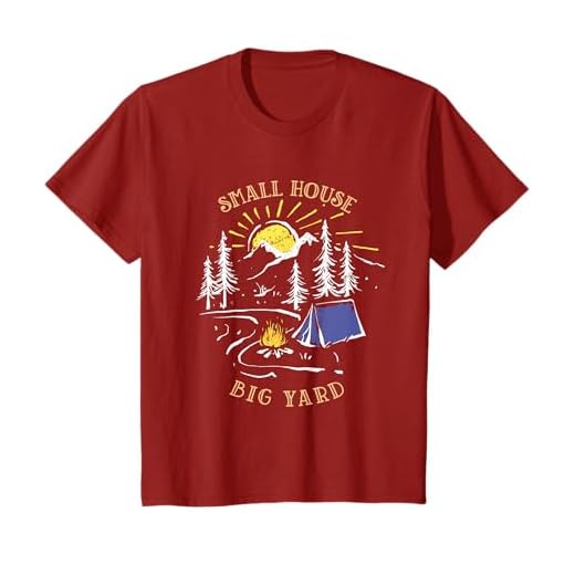 キャンプ スモールハウス ビッグヤード 山岳 キャンプファイヤー テント キャンプ Tシャツ