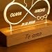 Imagen de Transparent Gift Lámpara Personalizada con Nombres y Fecha Infinito Corazones